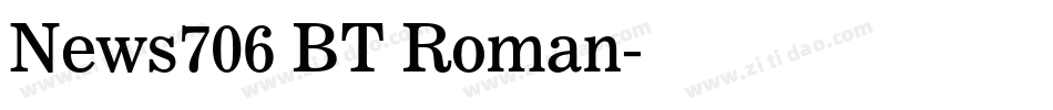 News706 BT Roman字体转换